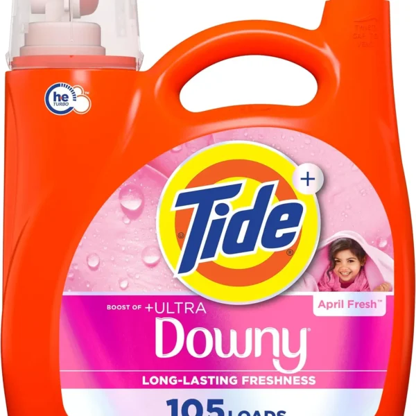 Ultra Downy Liquid Laundry Detergent, April Fresh Scent, 148 fl oz for 105 Loads with Long-Lasting Freshness